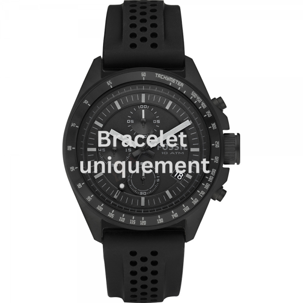Bracelet caoutchouc noir Fossil - DECKER / CH2703-Bracelet de montre-AtelierNet