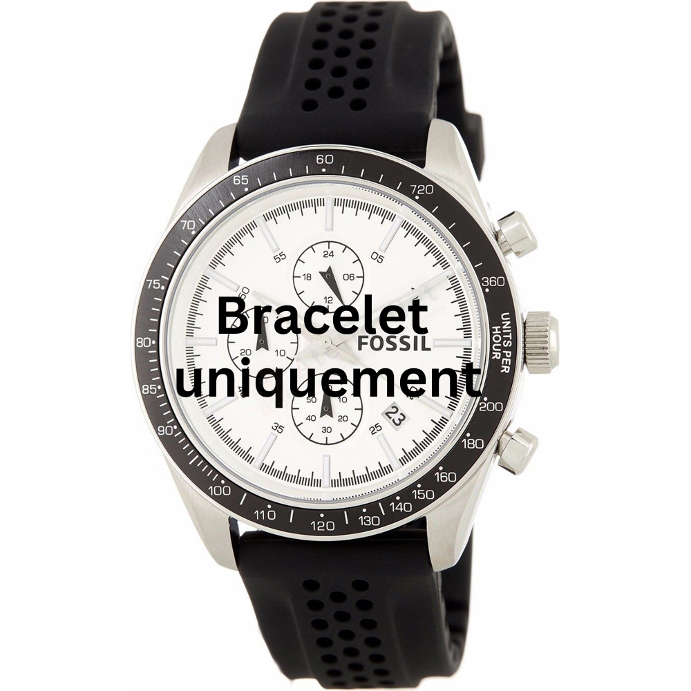 Bracelet caoutchouc noir Fossil - FIELD SCOUT / BQ2068-Bracelet de montre-AtelierNet