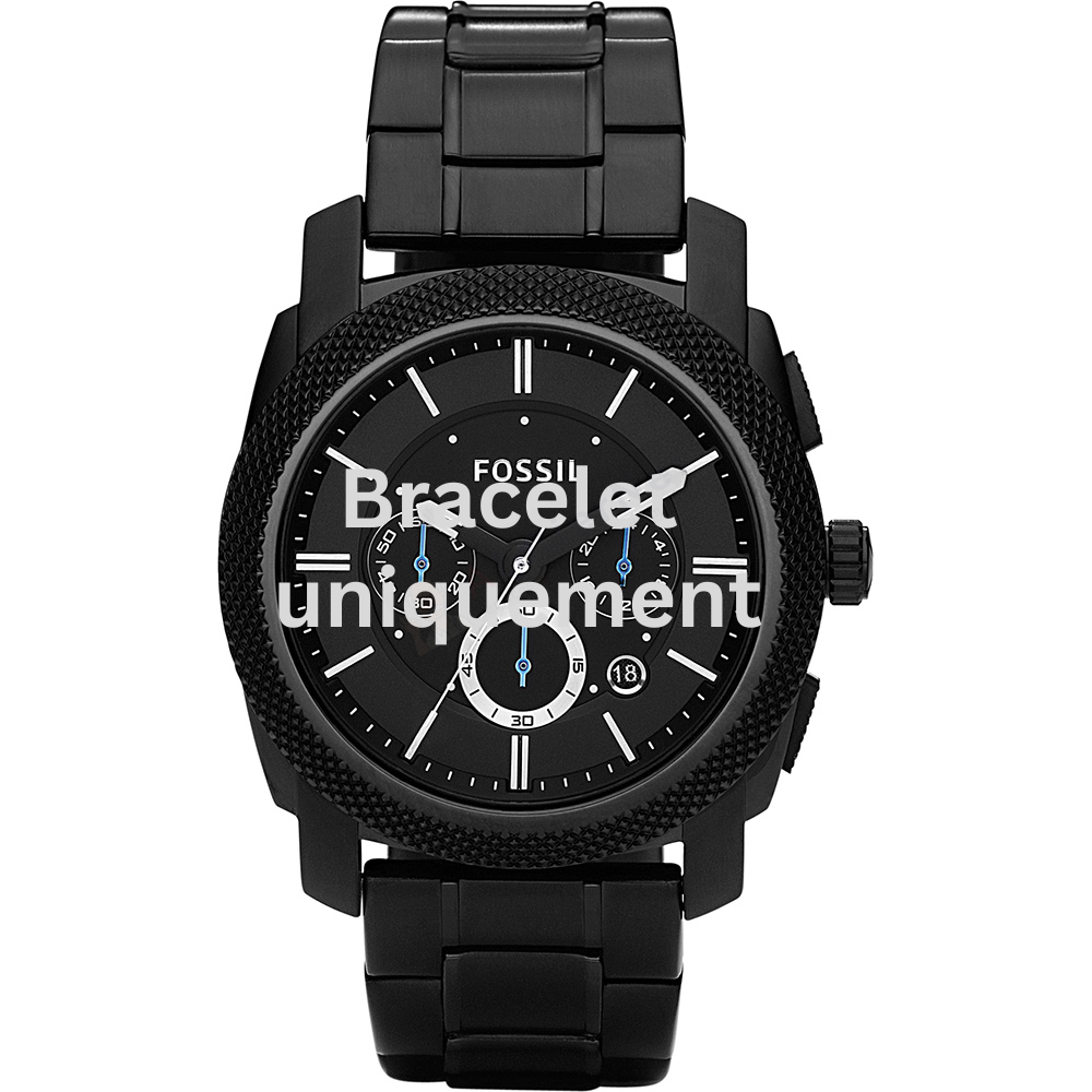 Bracelet metal black Fossil - MACHINE / FS4552 - FS4718 - FS4720-Bracelets de montres-AtelierNet