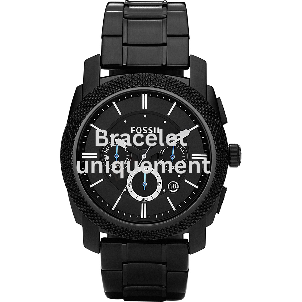 Bracelet métal noir Fossil - MACHINE / FS4552 - FS4718 - FS4720-Bracelet de montre-AtelierNet