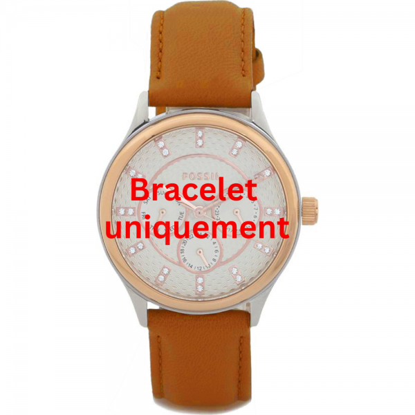 Bracelet leather brown Fossil - MODERN SOPHISTICATE / BQ3045 - BQ3297SET - BQ3301 - BQ3408 - BQ3417SET-Bracelets de montres-AtelierNet