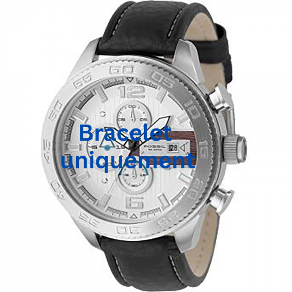 Bracelet cuir noir Fossil - DEAN / CH2558-Bracelet de montre-AtelierNet