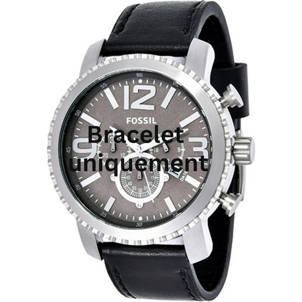 Bracelet cuir noir Fossil - BQ1175-Bracelet de montre-AtelierNet
