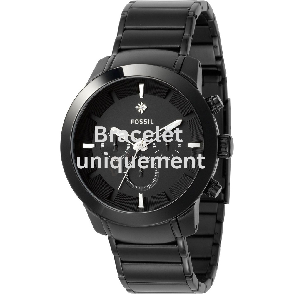 Bracelet metal black Fossil - FS4531- FS4606-Bracelets de montres-AtelierNet