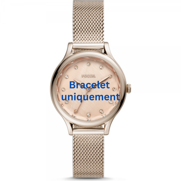 Bracelet métal or rose Fossil - LANEY / BQ3466 - BQ3594-Bracelet de montre-AtelierNet