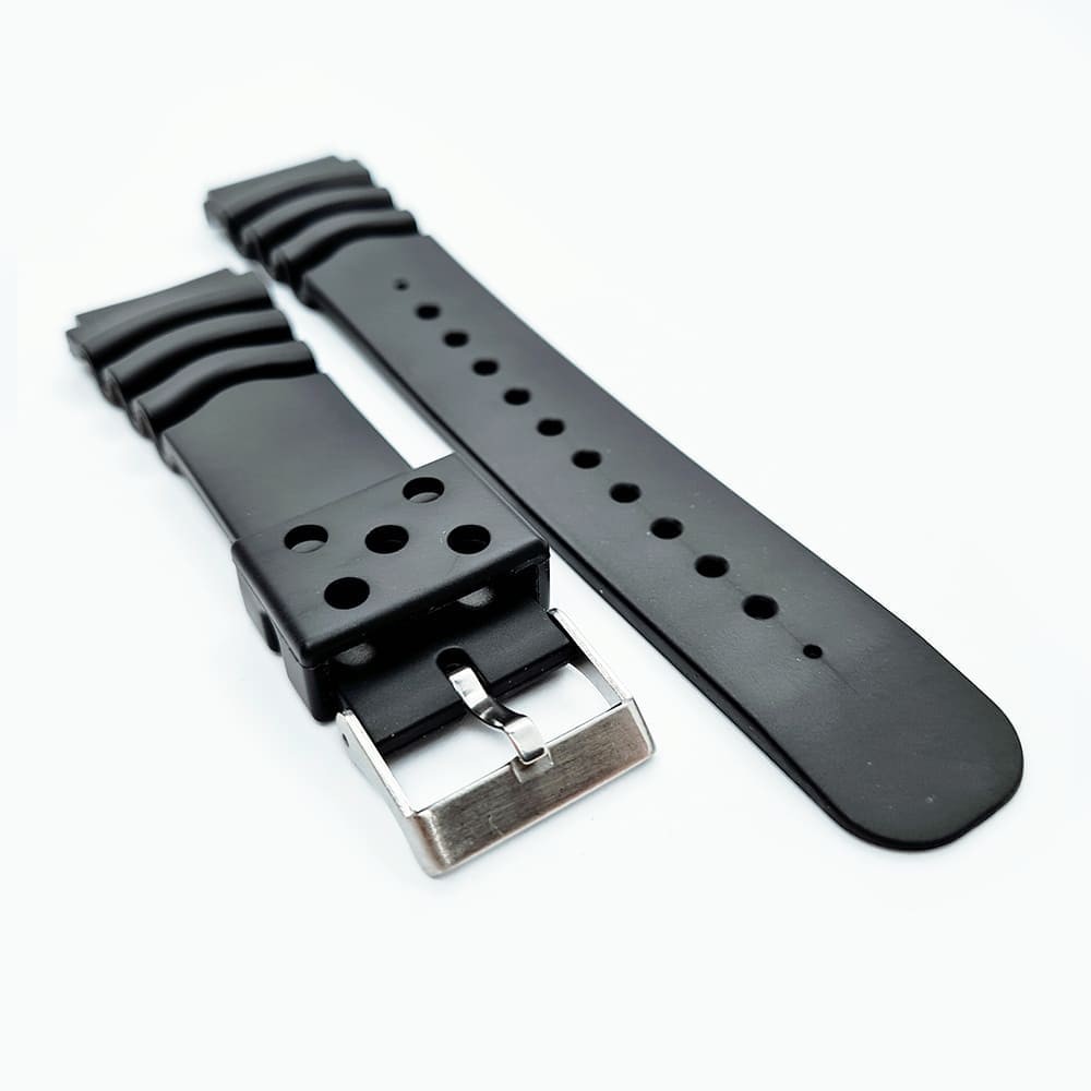 Bracelet De Montre En Cuir Beuchat Skipper 22mm - Simili Crocodile Marron - Neuf