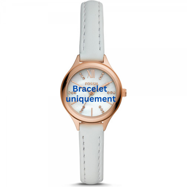 Bracelet cuir blanc Fossil - SUITOR / BQ3485 - BQ3439-Bracelet de montre-AtelierNet
