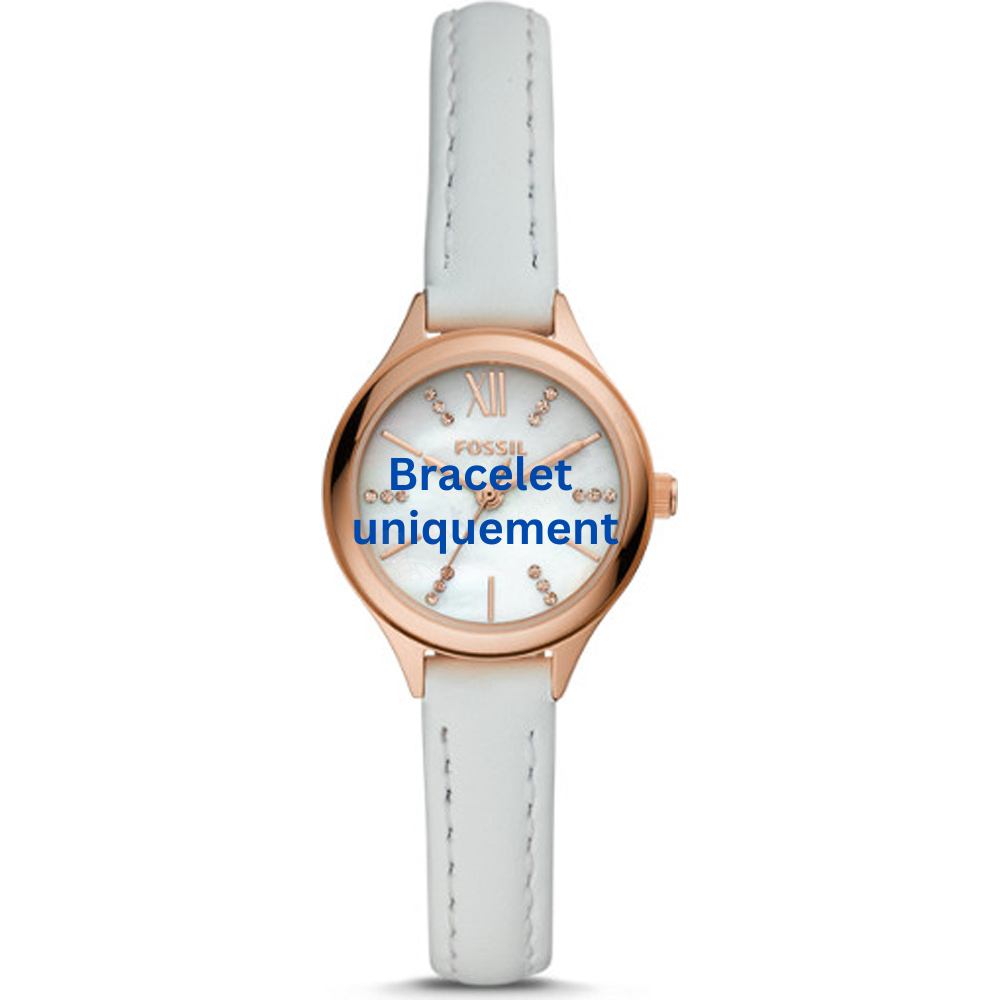 Bracelet cuir blanc Fossil - SUITOR / BQ3485 - BQ3439-Bracelet de montre-AtelierNet