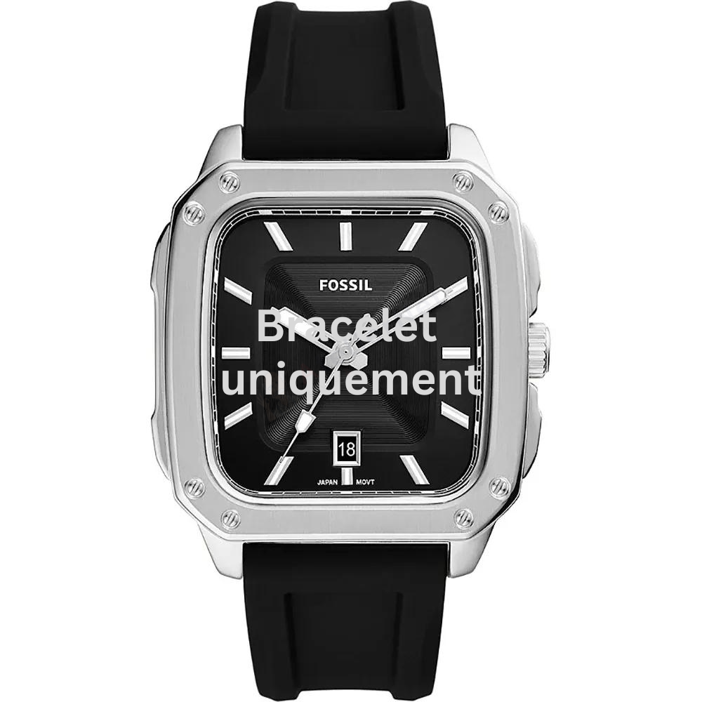Bracelet silicone black Fossil - INSCRIPTION / FS5980-Bracelets de montres-AtelierNet