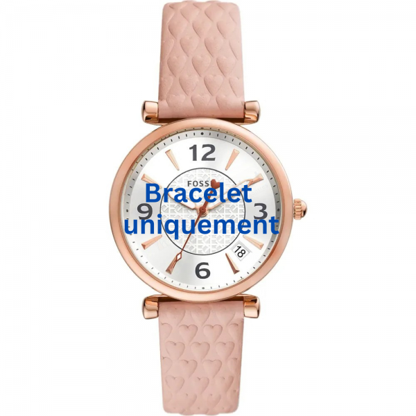 Bracelet cuir rose Fossil - CARLIE / ES5269-Bracelet de montre-AtelierNet