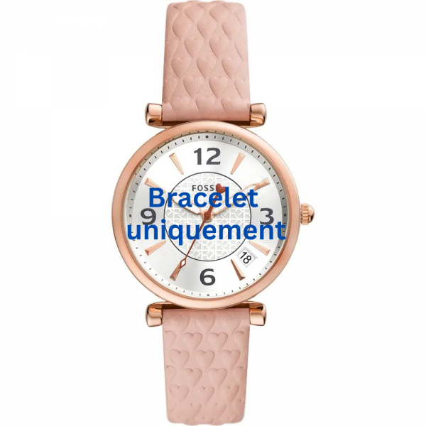 Bracelet leather pink Fossil - CARLIE / ES5269-Bracelets de montres-AtelierNet