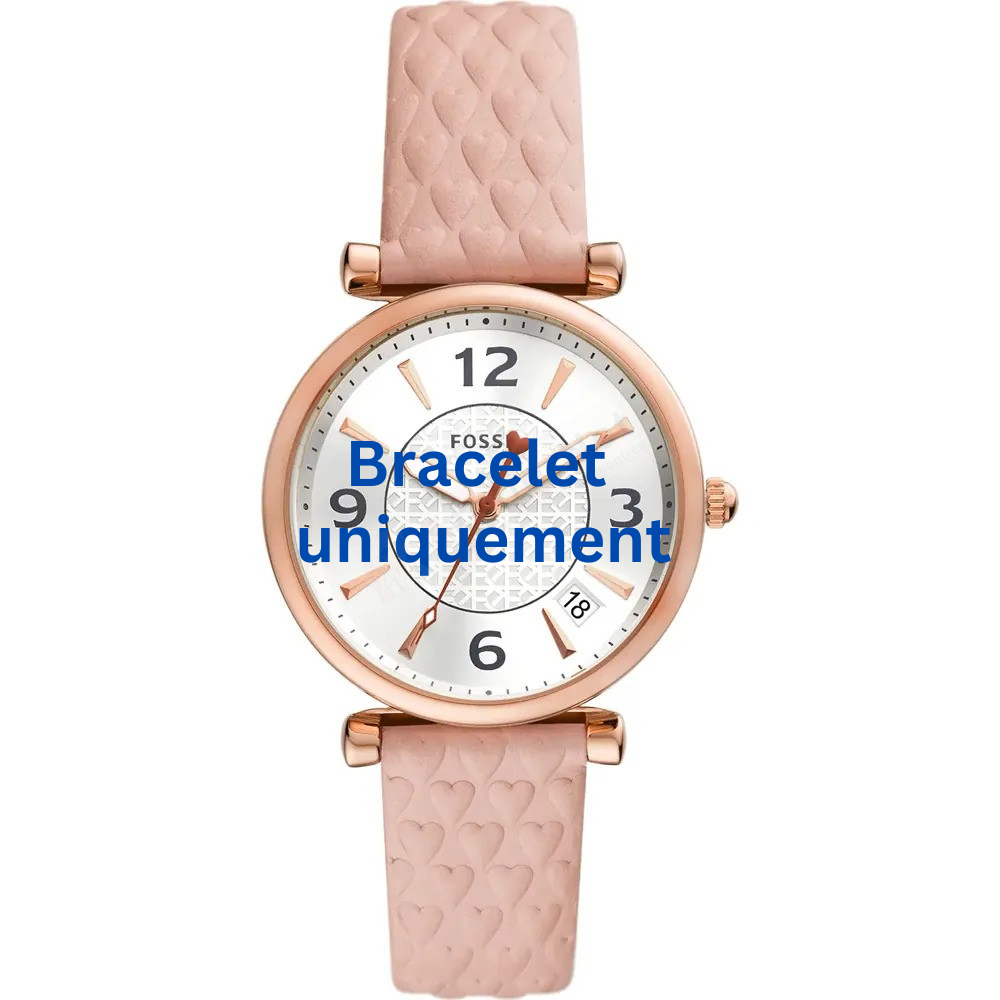 Bracelet leather pink Fossil - CARLIE / ES5269-Bracelets de montres-AtelierNet