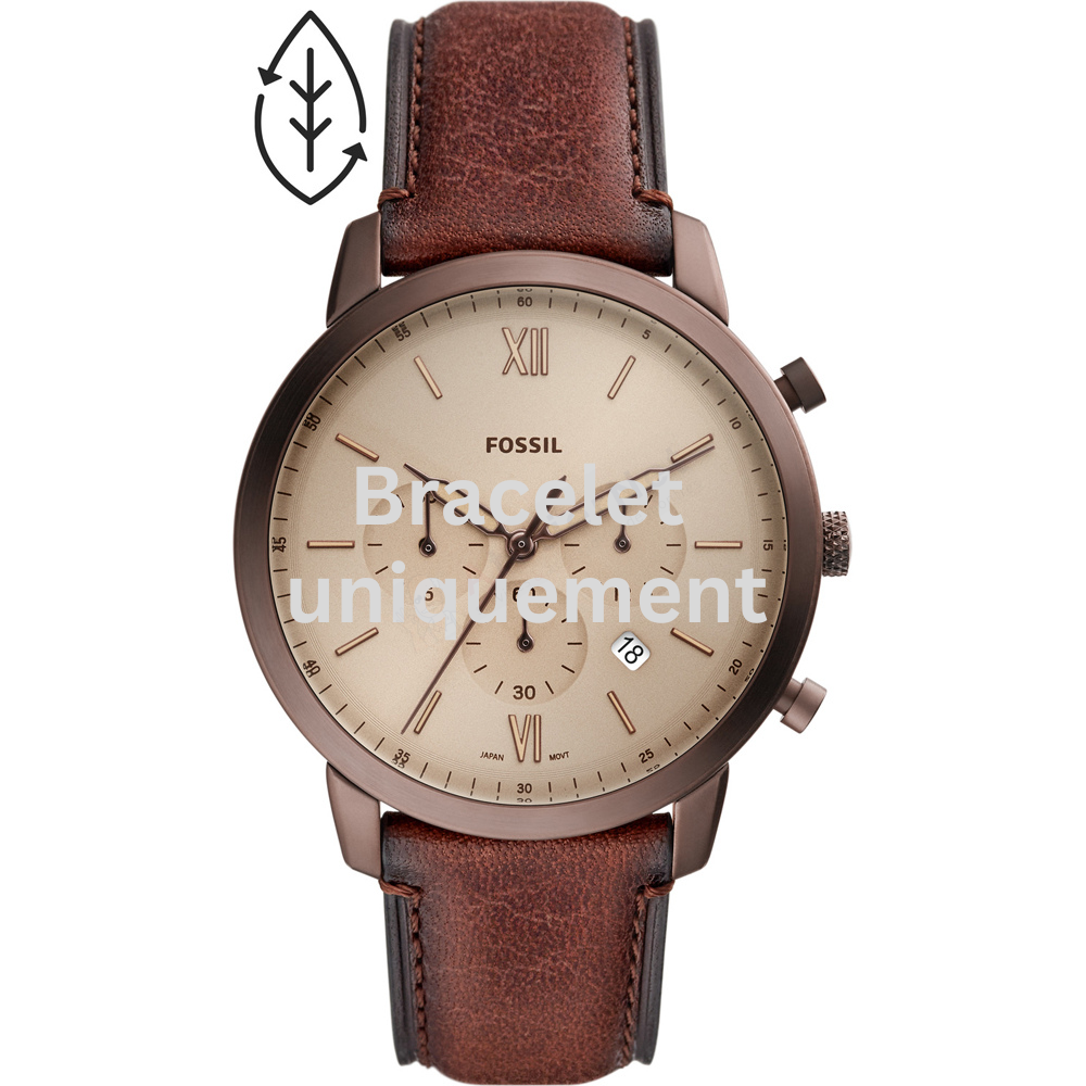 Bracelet cuir brun Fossil -  NEUTRA / FS5941-Bracelet de montre-AtelierNet