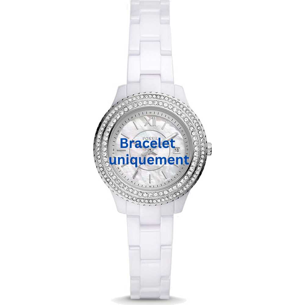 Bracelet ceramic white Fossil - STELLA / CE1116-Bracelets de montres-AtelierNet