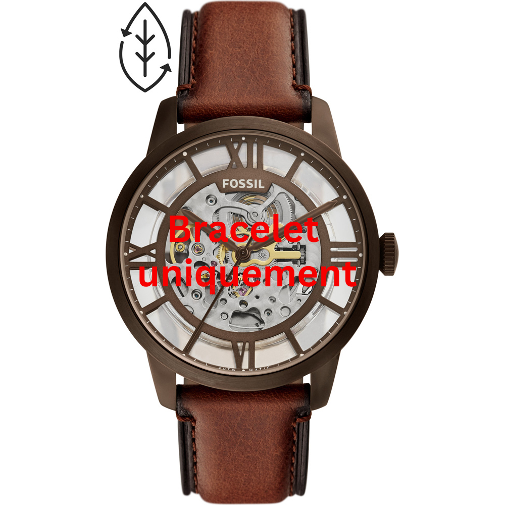 Bracelet cuir brun Fossil - TOWNSMAN / ME3225-Bracelet de montre-AtelierNet