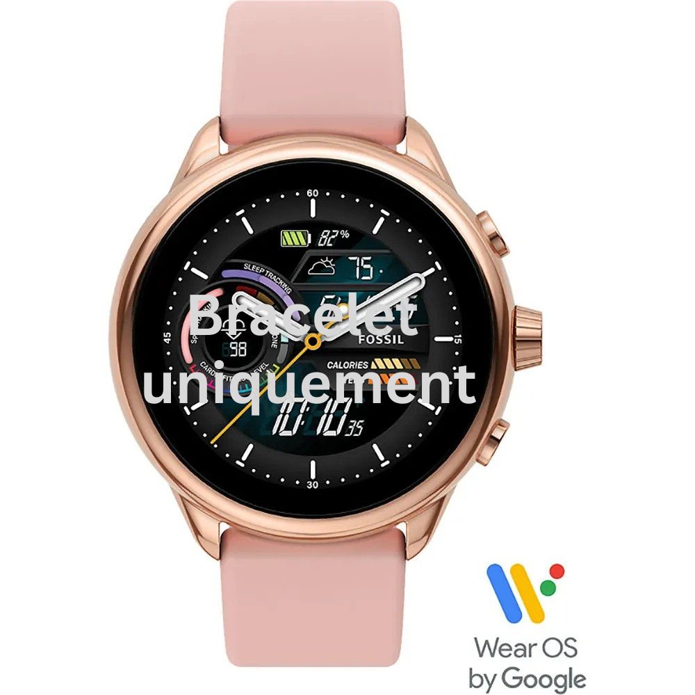 Bracelet silicone pink Fossil - GEN 6 / FTW4071-Bracelets de montres-AtelierNet