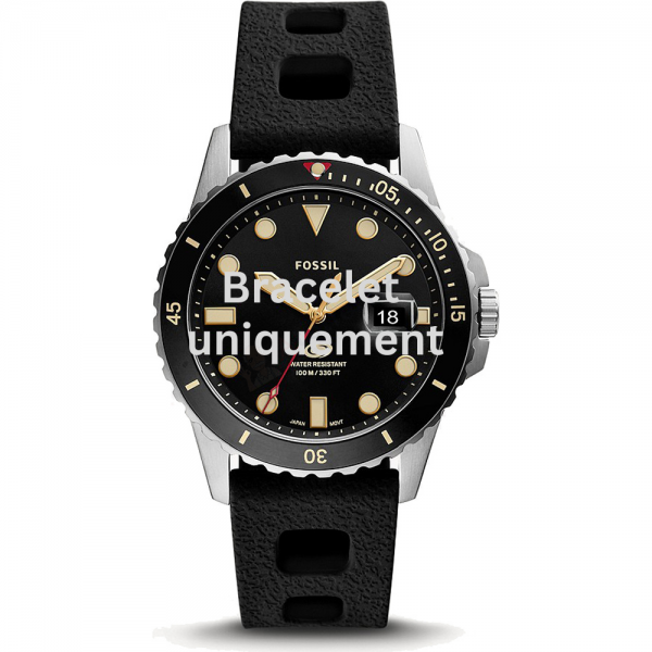 Bracelet caoutchouc noir Fossil - BLUE / FS5947-Bracelet de montre-AtelierNet
