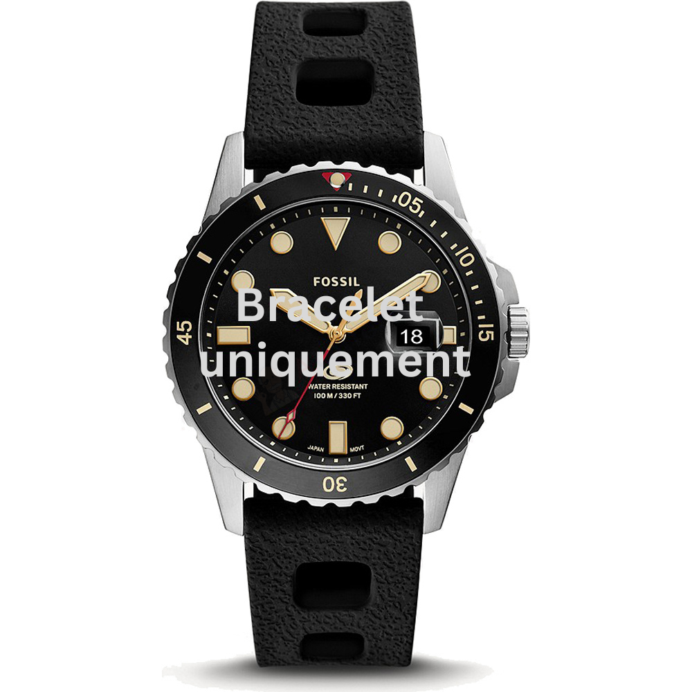 Bracelet silicone black Fossil - BLUE / FS5947-Bracelets de montres-AtelierNet