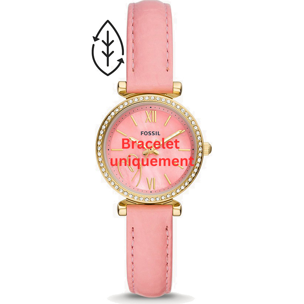 Bracelet cuir rose Fossil - CARLIE / ES5177-Bracelet de montre-AtelierNet