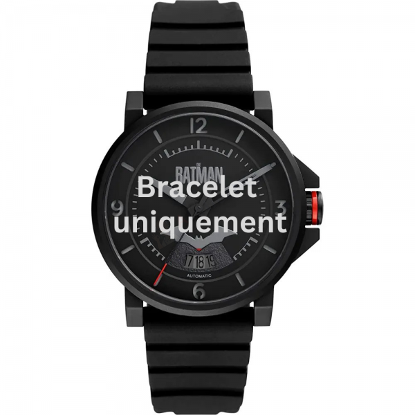 Bracelet caoutchouc noir Fossil - BATMAN / LE1142-Bracelet de montre-AtelierNet