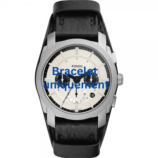 Bracelet cuir noir Fossil - MACHINE / FS5921-Bracelet de montre-AtelierNet