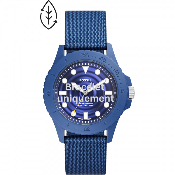 Bracelet textile bleu Fossil - FS5893-Bracelet de montre-AtelierNet