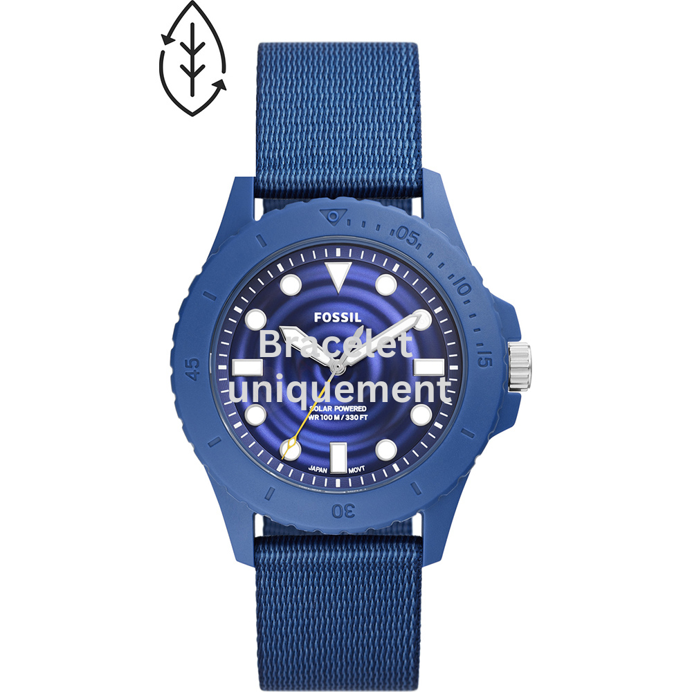 Bracelet textile blue Fossil - FS5893-Bracelets de montres-AtelierNet
