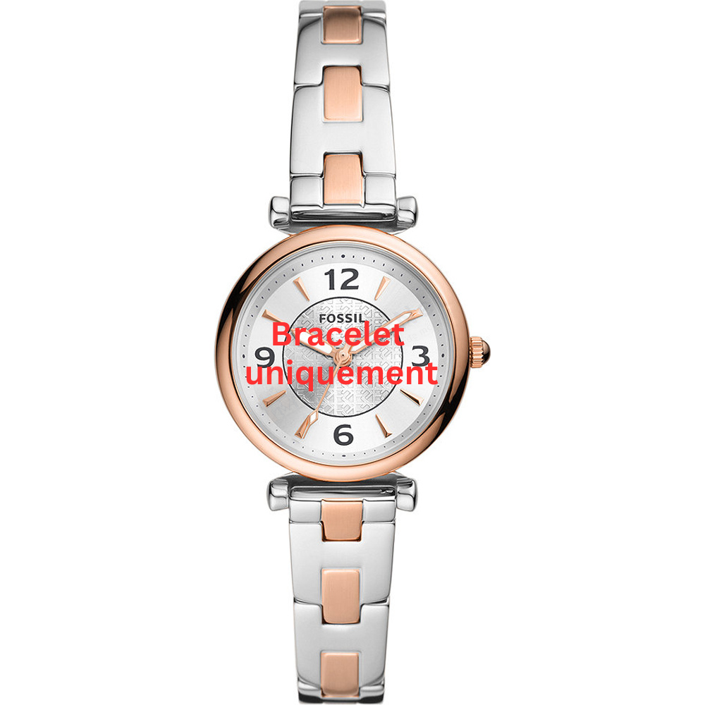 Bracelet metal two-tone pink Fossil - CARLIE / ES5201-Bracelets de montres-AtelierNet
