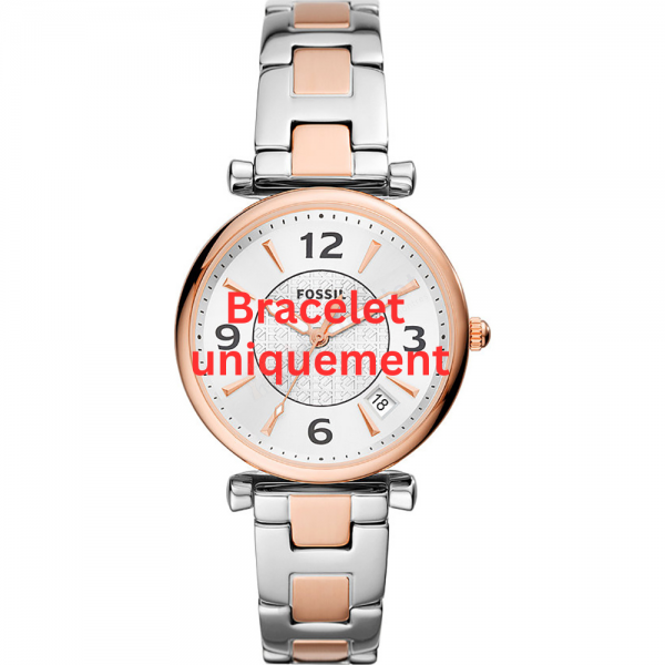 Bracelet metal two-tone pink Fossil - CARLIE / ES5156-Bracelets de montres-AtelierNet