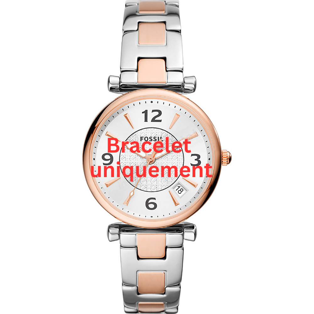 Bracelet métal bicolor rose Fossil - CARLIE / ES5156-Bracelet de montre-AtelierNet