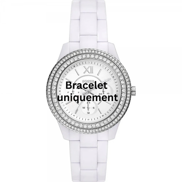 Bracelet résine blanc Fossil - STELLA / ES5151-Bracelet de montre-AtelierNet