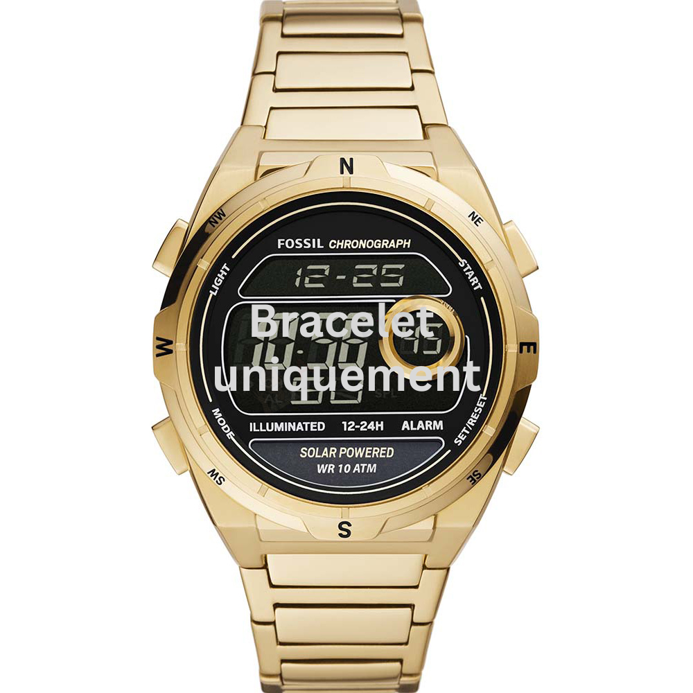 Bracelet metal gold Fossil - EVERETT DIGITAL / FS5862-Bracelets de montres-AtelierNet