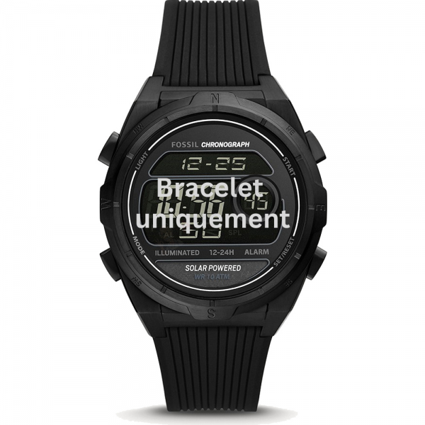 Bracelet caoutchouc noir Fossil - EVERETT DIGITAL / FS5859 - FTW7056-Bracelet de montre-AtelierNet