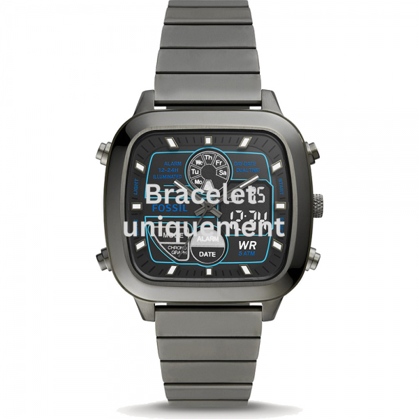 Bracelet métal gris Fossil - RETRO ANADIGITAL / FS5892-Bracelet de montre-AtelierNet