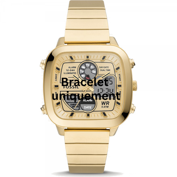 Bracelet metal gold Fossil - RETRO ANADIGITAL / FS5889-Bracelets de montres-AtelierNet