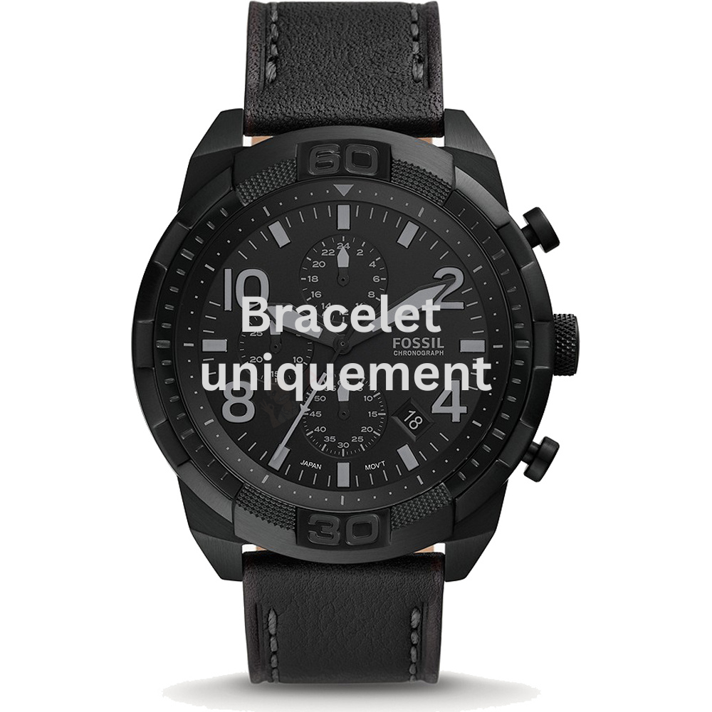 Bracelet cuir noir Fossil - BRONSON / FS5874-Bracelet de montre-AtelierNet