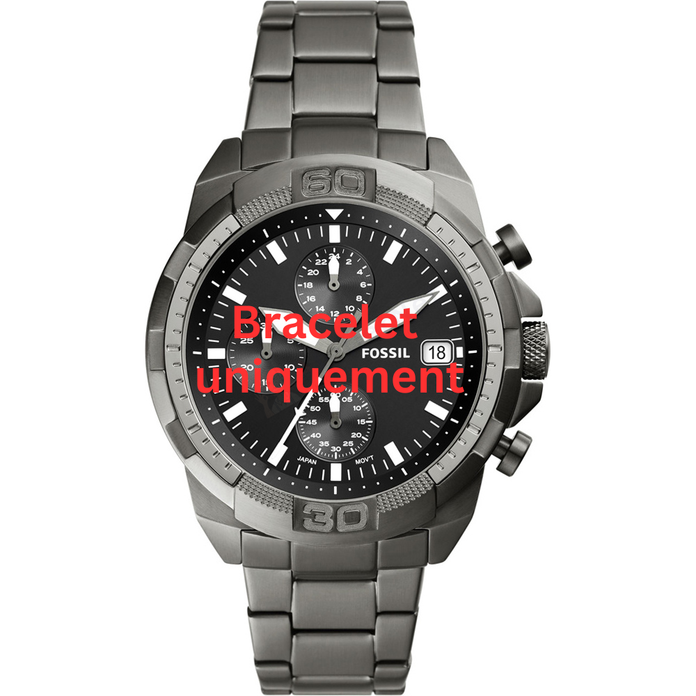Bracelet métal gris Fossil - BRONSON / FS5852 - ME3218 - FTW7059-Bracelet de montre-AtelierNet