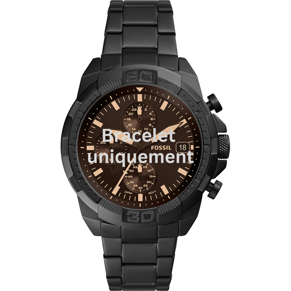 Bracelet métal noir Fossil - BRONSON / FS5851 - ME3217 - FS5853-Bracelet de montre-AtelierNet