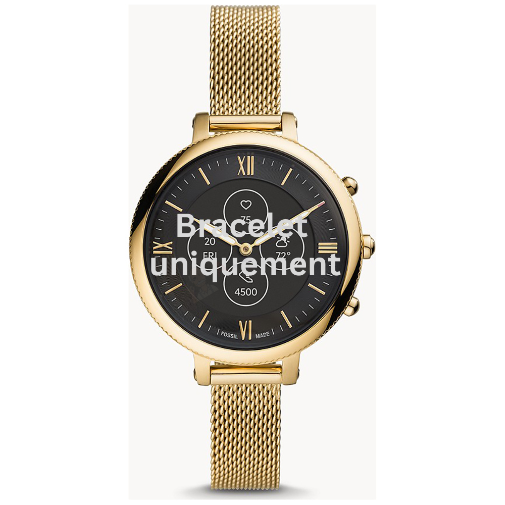 Bracelet metal gold Fossil - MONROE HYBRID HR / FTW7038-Bracelets de montres-AtelierNet