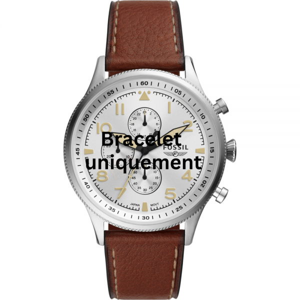 Bracelet cuir brun Fossil - RETRO PILOT / FS5809-Bracelet de montre-AtelierNet