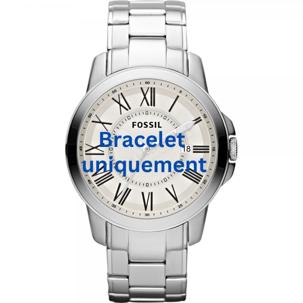 Bracelet métal argent Fossil - GRANT / FS4532 - FS4734 - FS4736-Bracelet de montre-AtelierNet