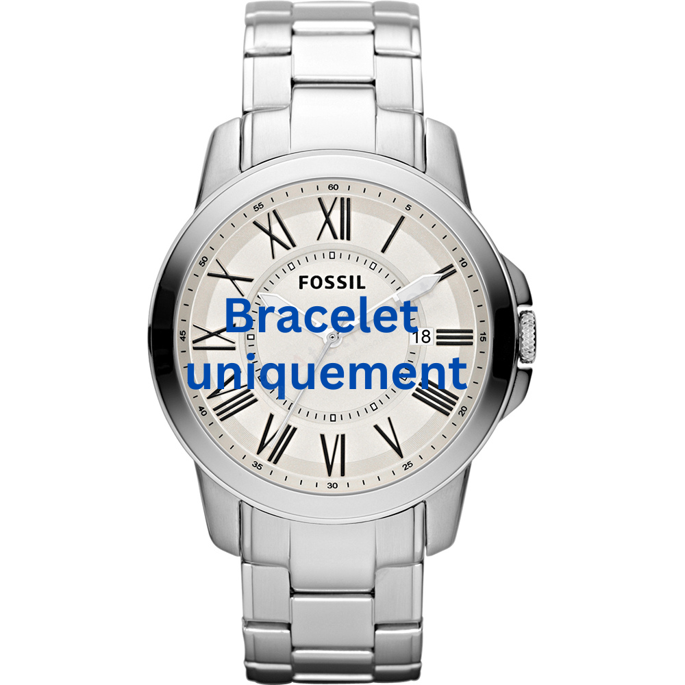Bracelet métal argent Fossil - GRANT / FS4532 - FS4734 - FS4736-Bracelet de montre-AtelierNet