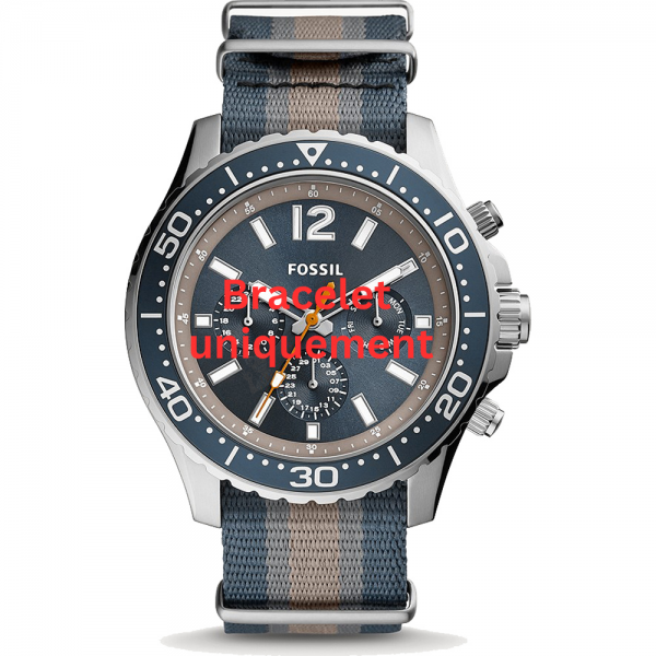 Bracelet textile gris Fossil - FB-02 / BQ2608-Bracelet de montre-AtelierNet