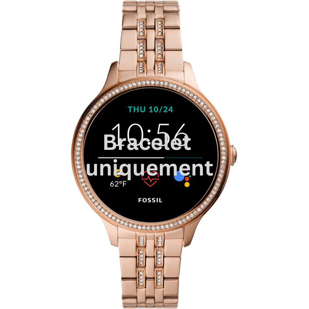 Bracelet metal rose gold Fossil - GEN 5E / FTW6073-Bracelets de montres-AtelierNet