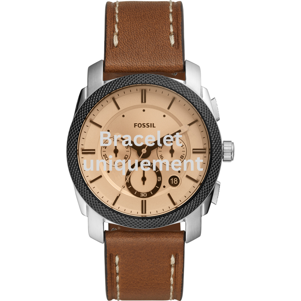 Bracelet leather brown Fossil - MACHINE / FS5620-Bracelets de montres-AtelierNet