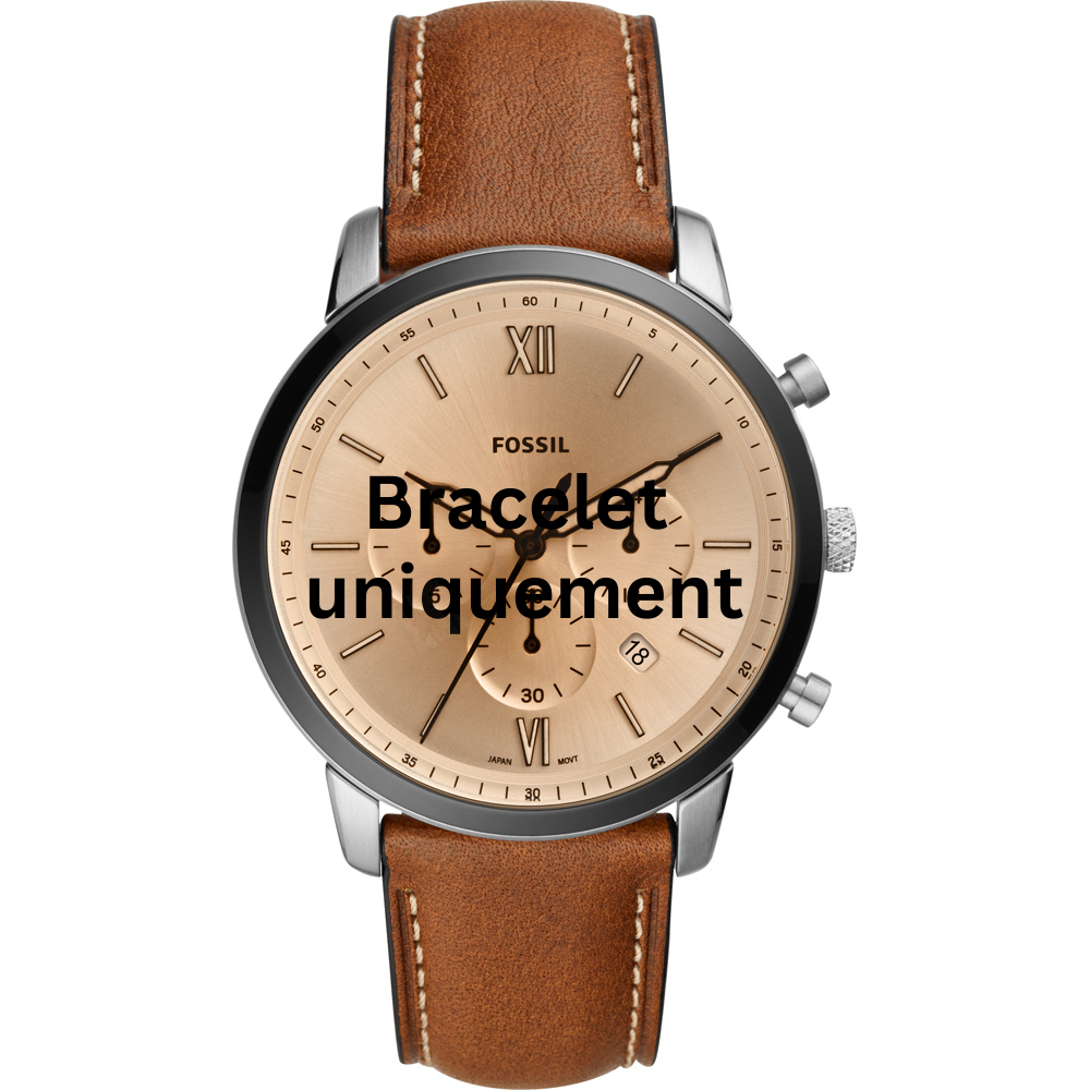 Bracelet cuir brun Fossil -  NEUTRA CHRONO / FS5627-Bracelet de montre-AtelierNet