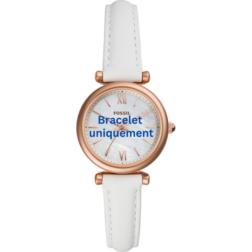 Bracelet leather white Fossil - CARLIE MINI / ES4582-Bracelets de montres-AtelierNet