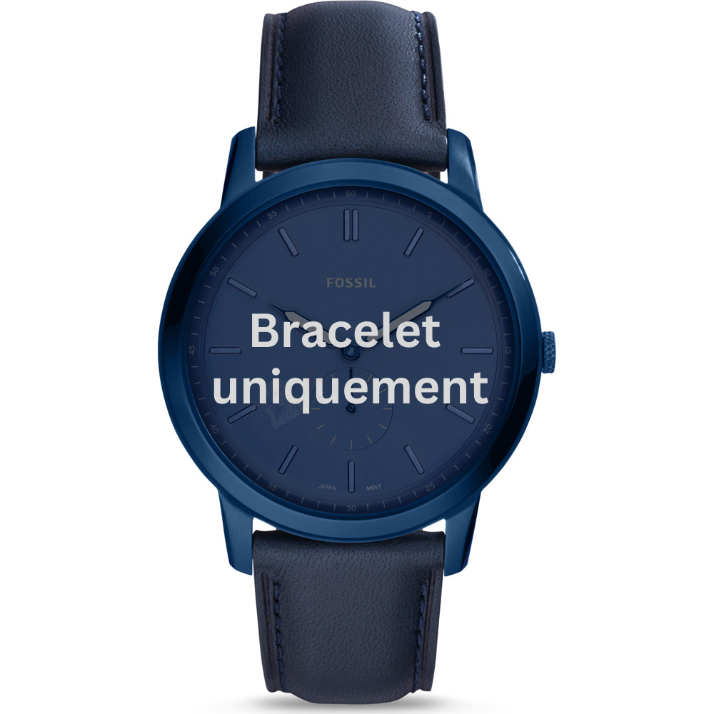 Bracelet leather dark blue Fossil - THE MINIMALIST / FS5448-Bracelets de montres-AtelierNet