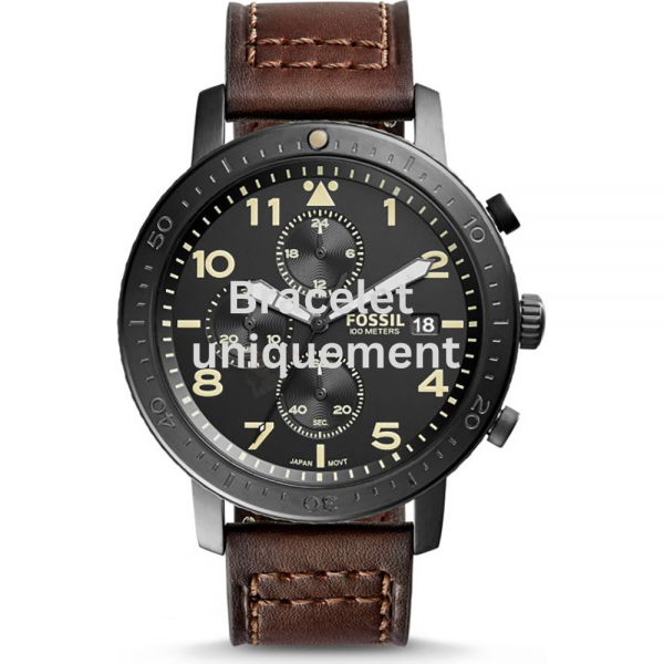 Bracelet cuir brun Fossil -  THE MAJOR CHRONO TIMER / CH3086-Bracelet de montre-AtelierNet