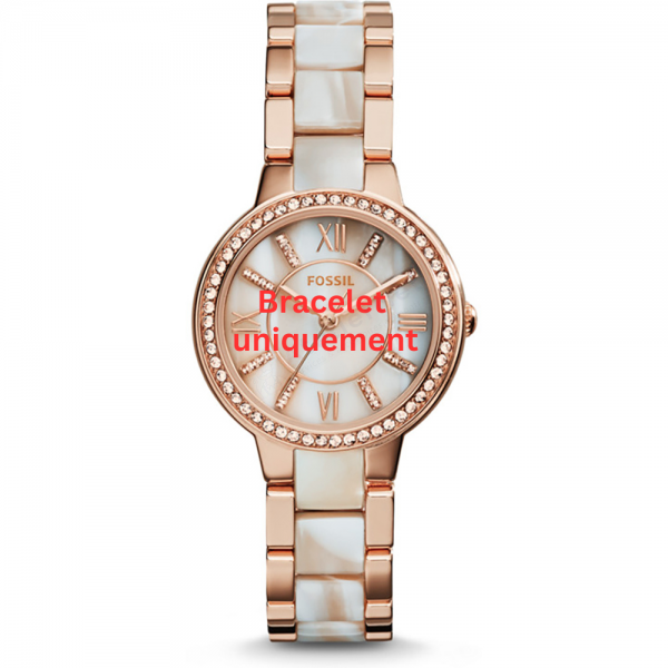 Bracelet metal rose gold Fossil - VIRGINIA / ES3716-Bracelets de montres-AtelierNet